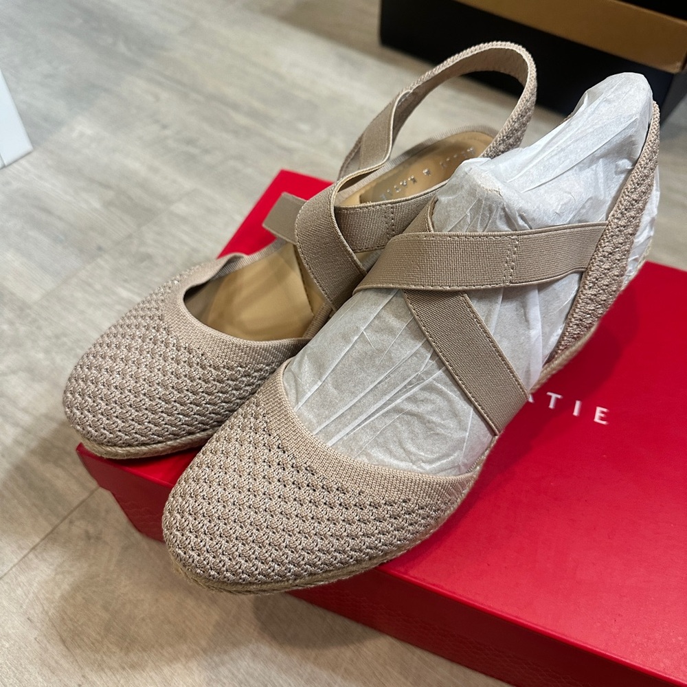 Kelly & Katie Taupe Wedge Shoes